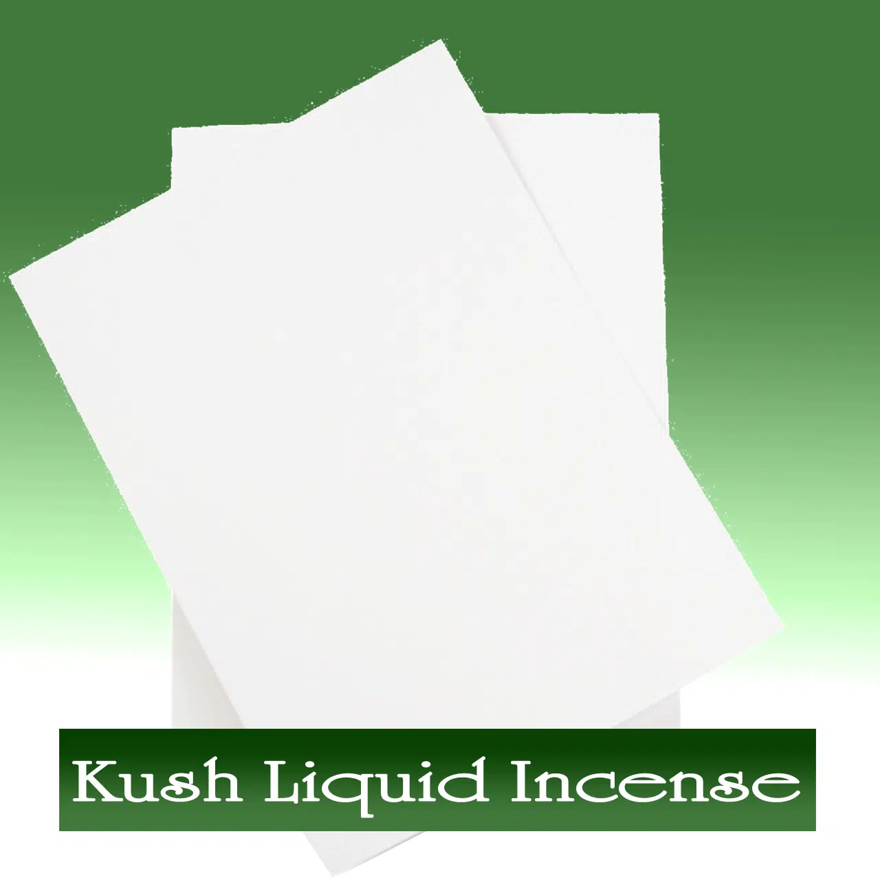 Kush liquid incense on paper